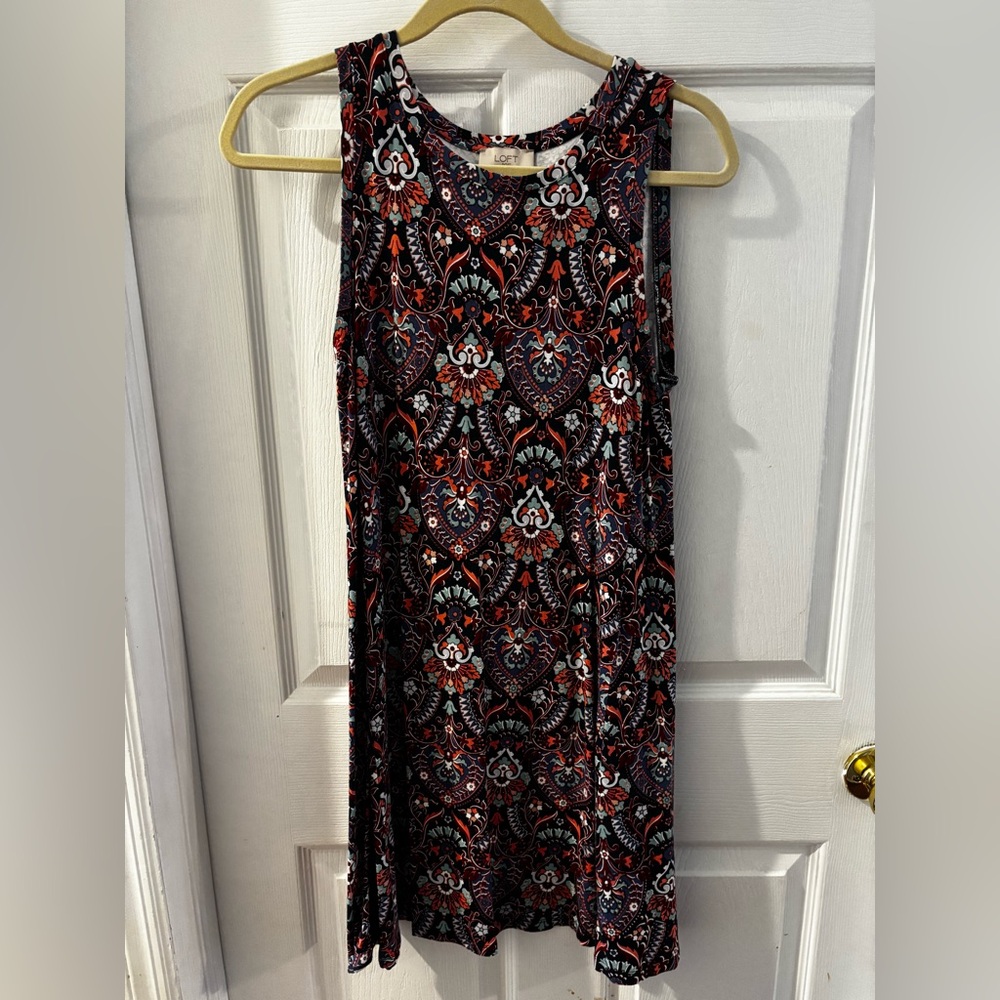 LOFT Multicolor Paisley Dress
